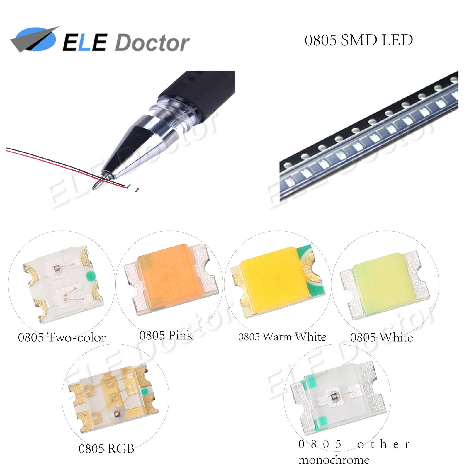 0402 0603 0805 1206 SMD LED modello lampada cablata Micro Led Pre